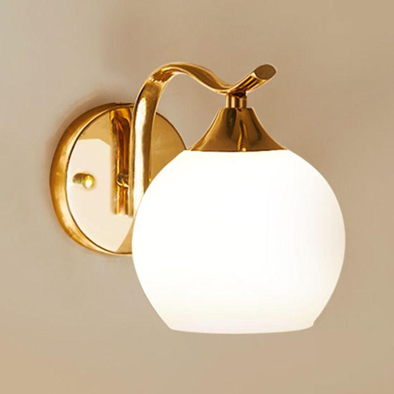 Metalen bol vorm muurlicht Noordse stijl muur sconce met glas voor woonkamer