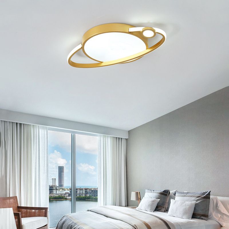 Lámparas de techo empotradas modernas de acrílico con luz empotrada Saturno para dormitorio
