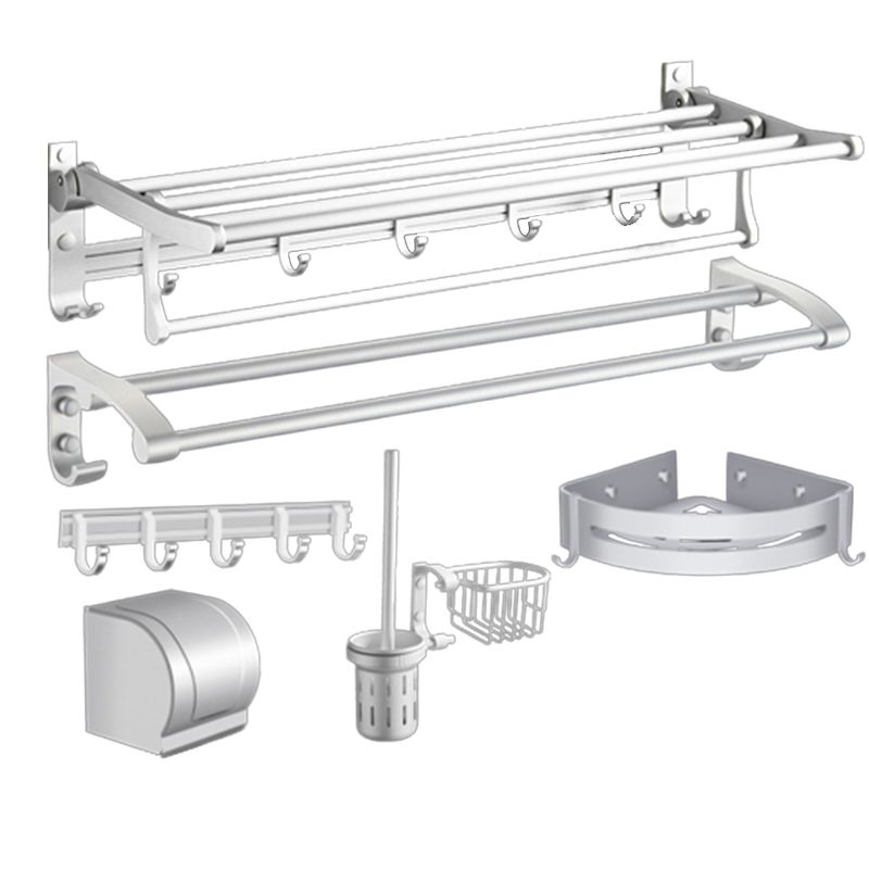Modern Bathroom Accessories Hardware Set Silver Bathroom Accessory Kit