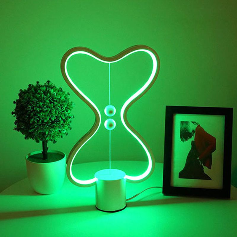 Magnetic Curved Night Stand Light Simple Metal Bedroom LED Table Light