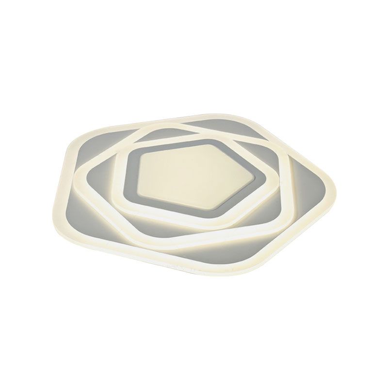 Pentagon Woonkamer Inbouw Plafondlamp Acryl Moderne Eigentijdse Plafondlamp In Wit