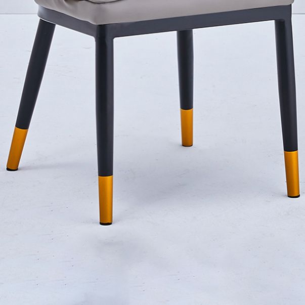 El comedor del metal del estilo atractivo preside la tela de lino tapizada sin brazos que cena la silla para el uso en el hogar