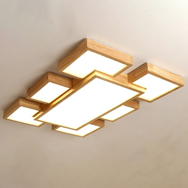 Lámparas de techo empalmadas modernas con montaje empotrado para sala de estar