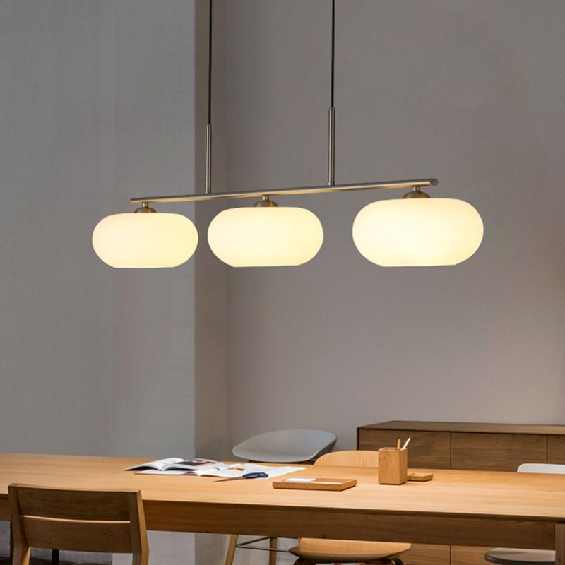 Unique Shape Hanging Lamp Modern 3 Lights Island Chandelier Lights for Dining Room