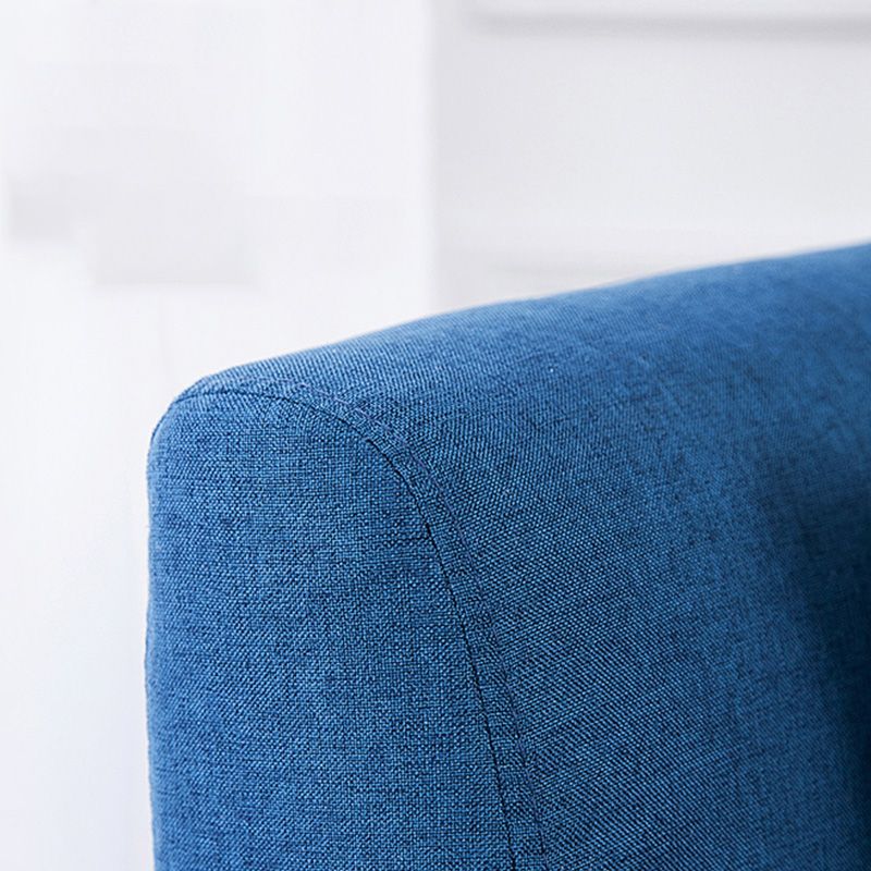 27.5"Wide Faux Leather/Linen Blend Tight Back Arm Chair with Basic Four Legs