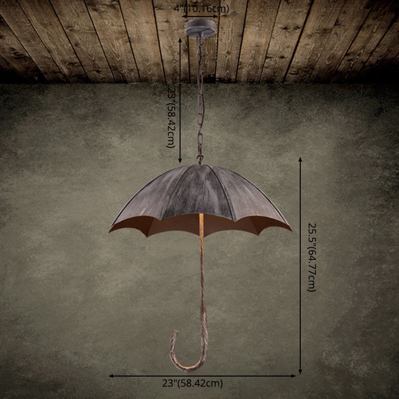 Umbrella Metal Hanging Chandelier Lamp Art Deco Bar Ceiling Pendant Chandelier