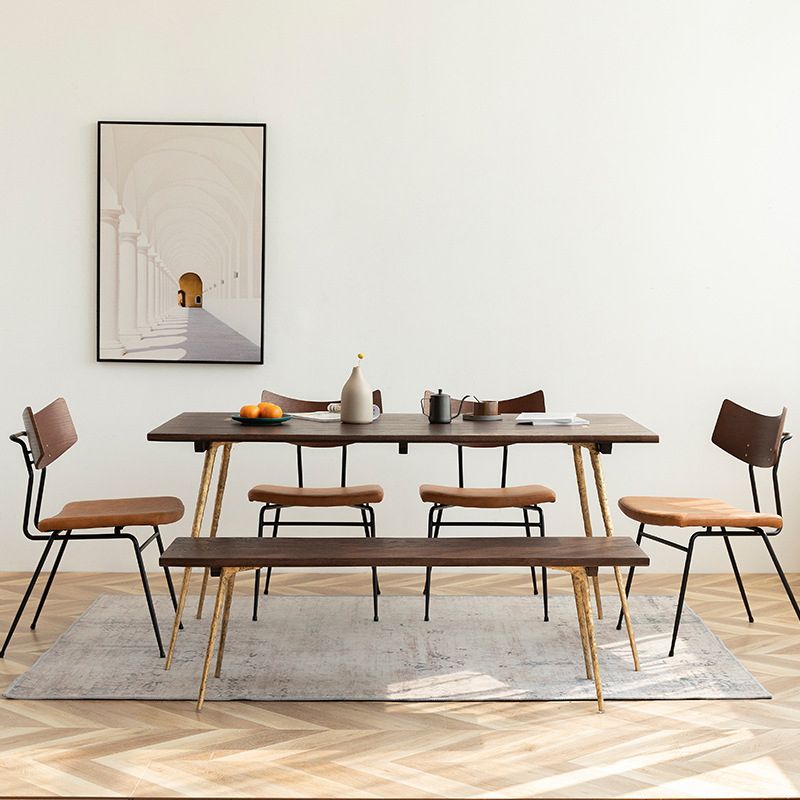 Modern 1/4/5/6/7 Pieces Dining Set Rectangle Oak Wood Dining Table for Dining Room