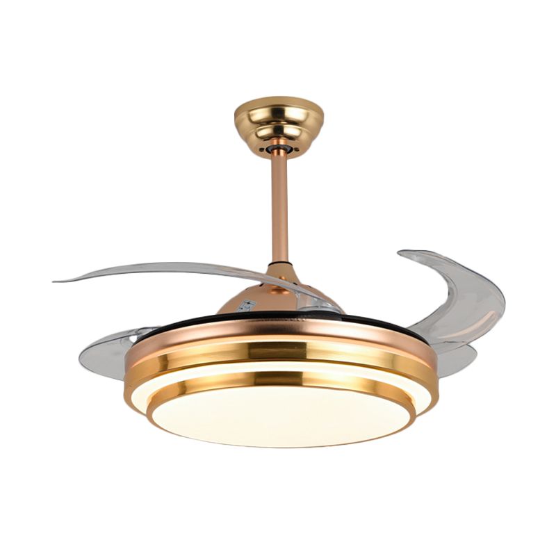 20 "Wide Circle Pendellanlampe Modernes Acryl Wohnzimmer LED SEMI Flush mit 4 Klingen