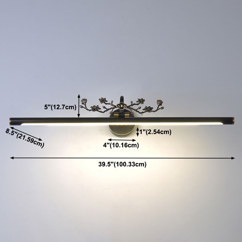 Brass LED Wall Sconce Indoor Wall Sconce Lighting with Acrylic Shade for Bathroom