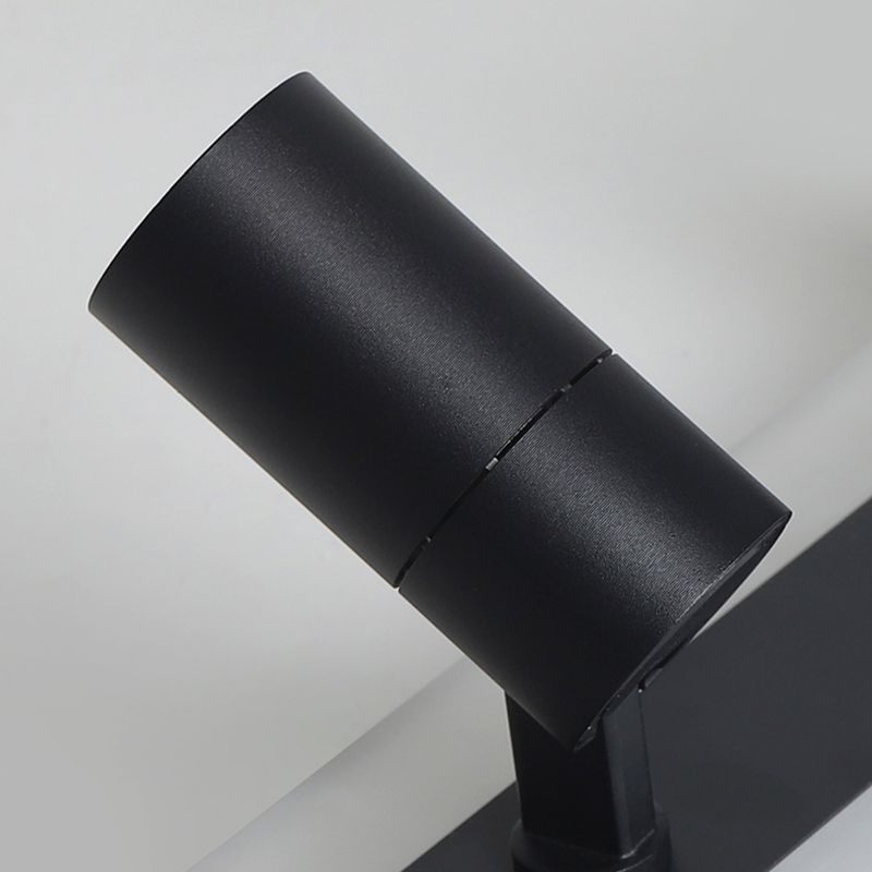 Tira de acrílico rectangular LED de montaje semi empotrado en luz de techo de metal de estilo conciso moderno para lugares comerciales