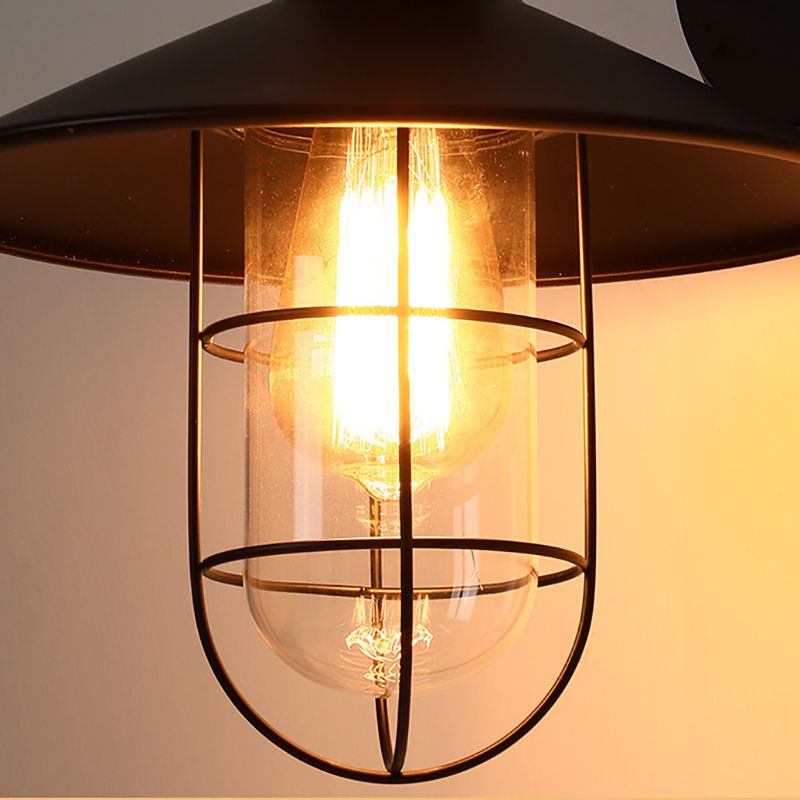 Industrielle Leuchte Leuchte Black Metall Wandlampe für Küchenrestaurant