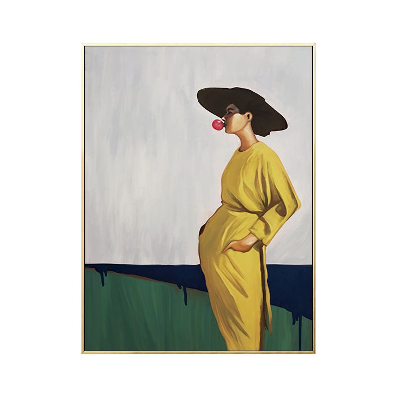 Traditional Style Graceful Women Canvas Bathroom Art in Soft Color, Multiple Sizes