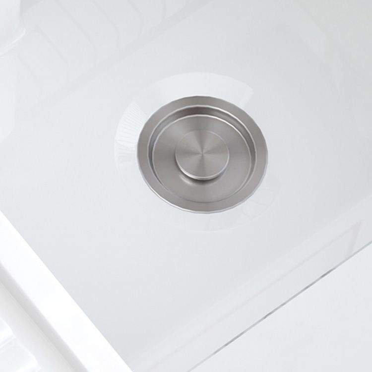 Modern Bathroom Sink Porcelain Rectangular Undermount Bathroom Sink with Pop-Up Drain