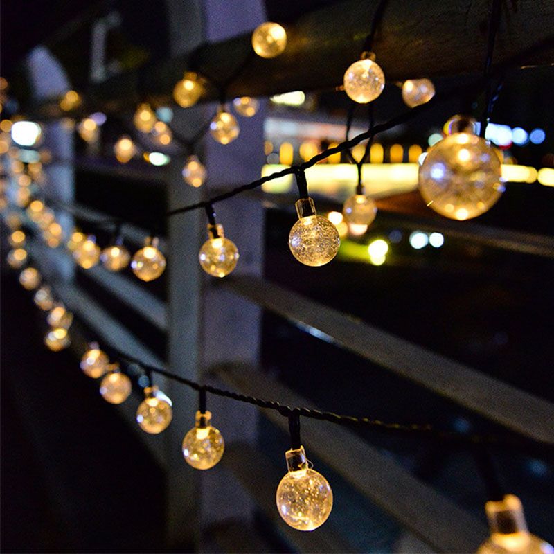 Modern Black Rope Light 50 Lights LED Global Outdoor Water Proof Light Post