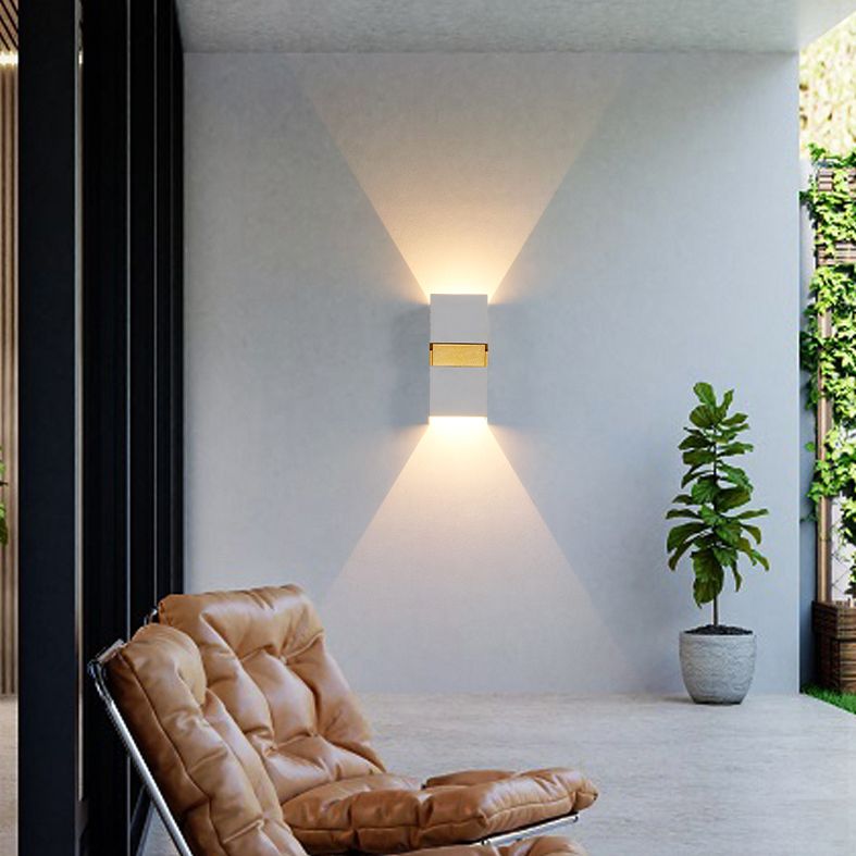 Application murale en aluminium extérieur contemporain Lumière murale à LED à LED 1 Light