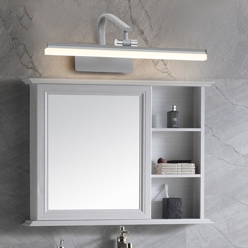 Linear Shape Wall Lighting Modern Style Metal 1 Light Sconce Lamp for Bathroom