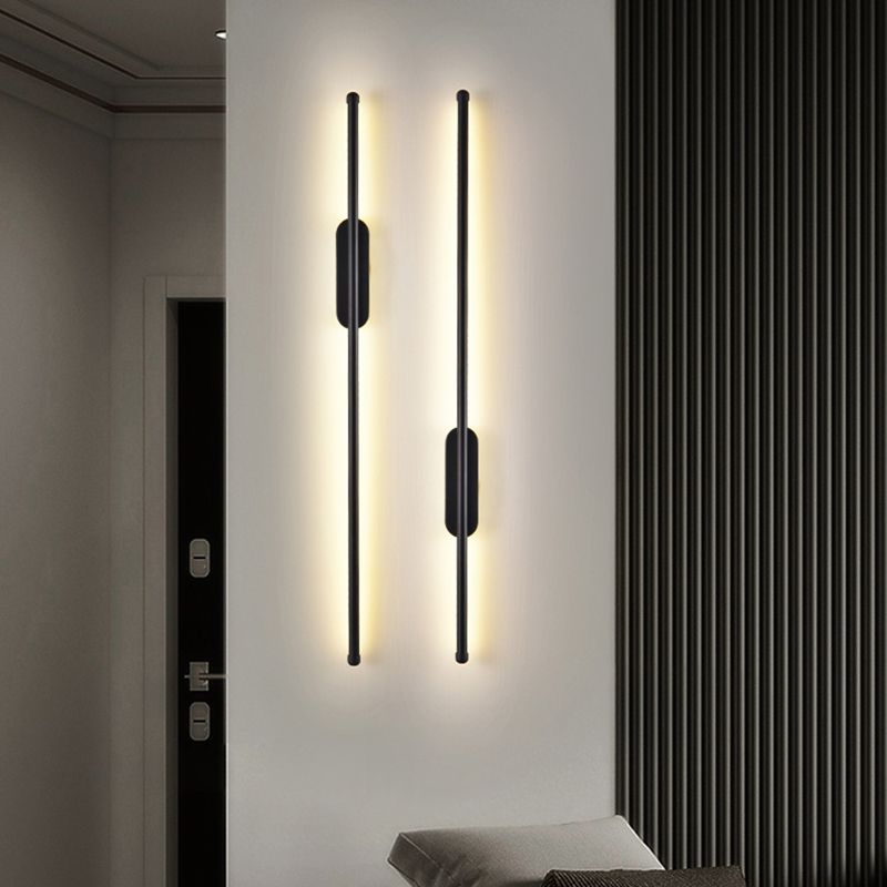 Forma lineare in metallo sconce moderno stile moderno 1 lampada da supporto da parete leggera