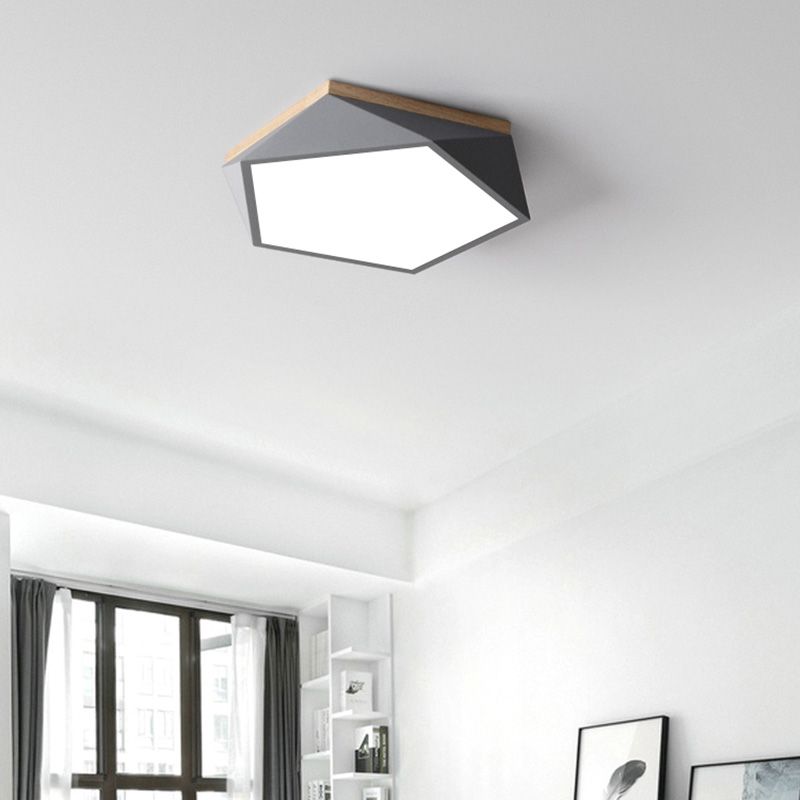 Lampe LED moderne Macaron encastré Pentagone pour salon chambre à coucher