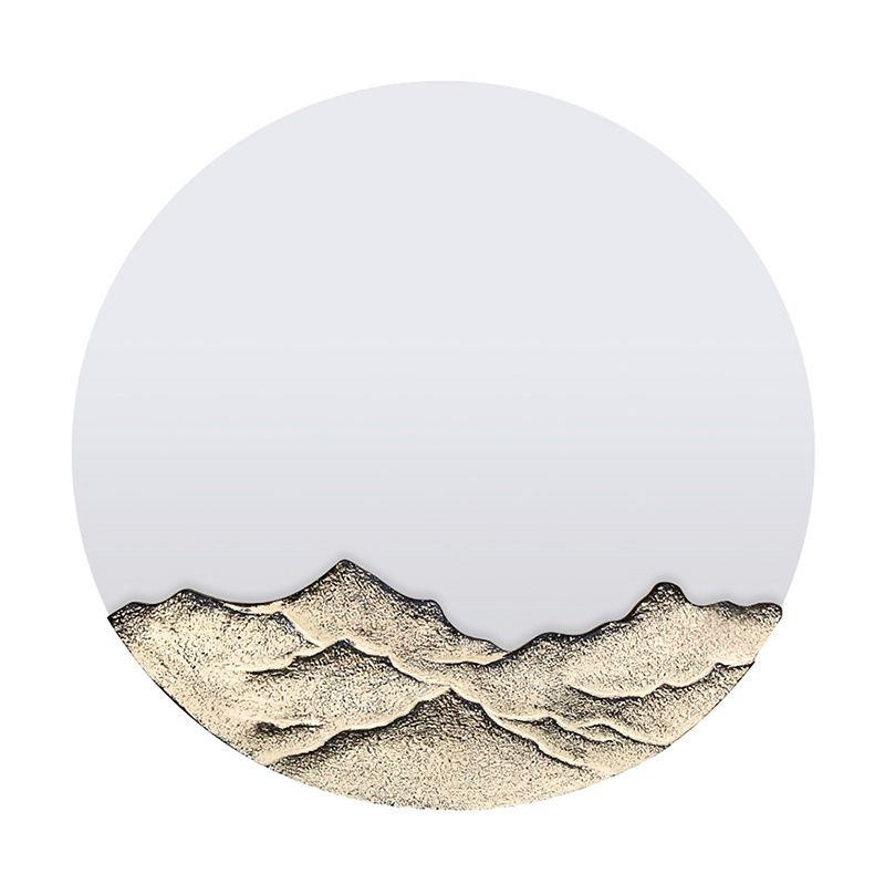 Circle Modern Wall Light Acrylic Grey 1-Light Wall Mount Light for Bedroom