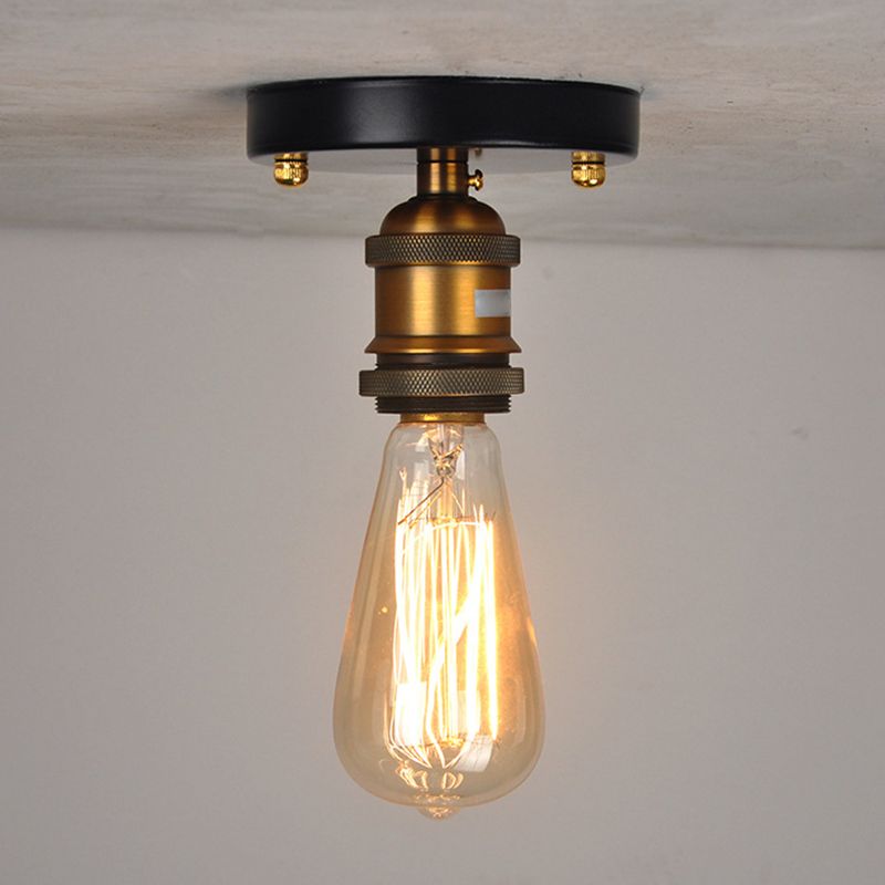 Luminaires encastrés à ampoule exposée en métal industriel à 1 lumière