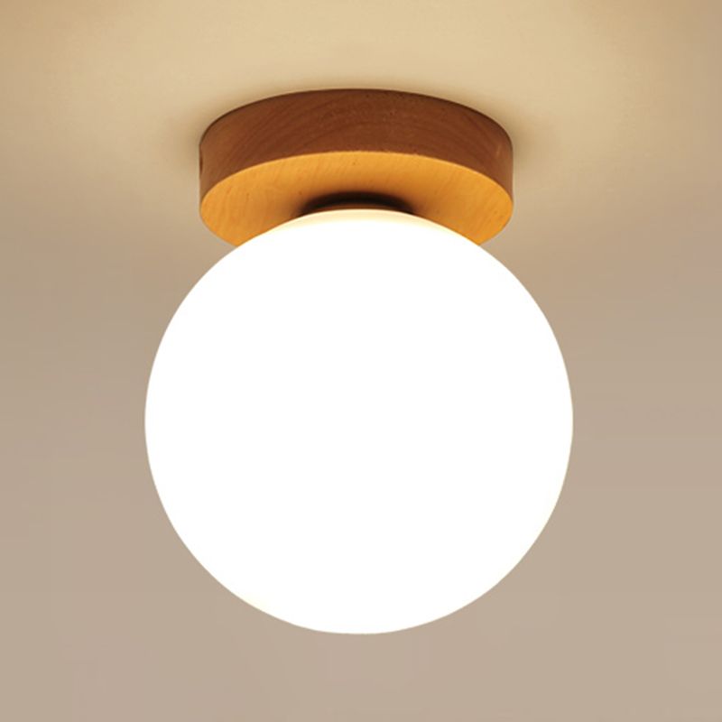 Modern Ceiling Light Wooden Flush Mount Ceiling Light Fixture for Bedroom