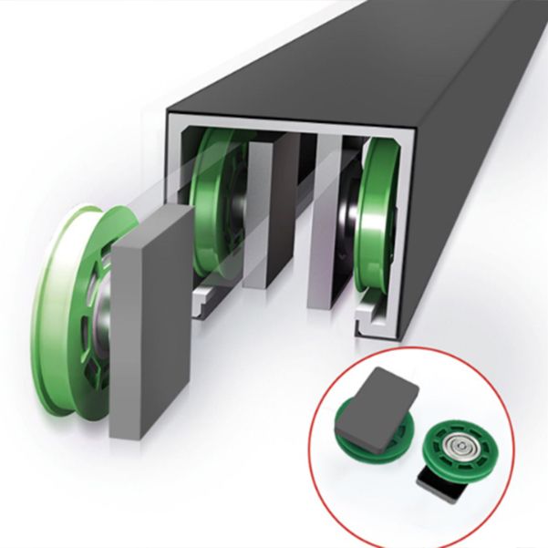 Simple In-line Shower Bath Door Glass and Metal Bathroom Shower Door