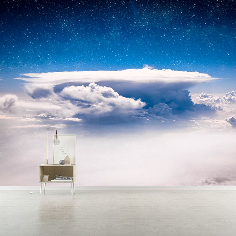 Modern Style Cloudy Sky Scenery Mural Wallpaper Environmental Living Room Decoration