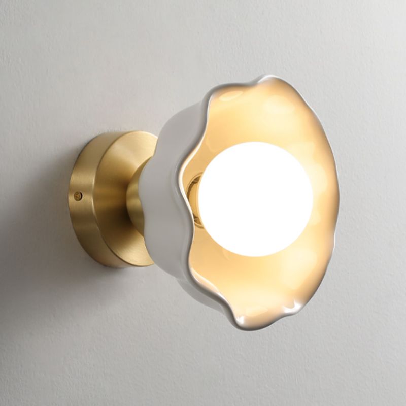 Modernism Wall Sconce Ceramic Wall Light Fixture for Bedroom