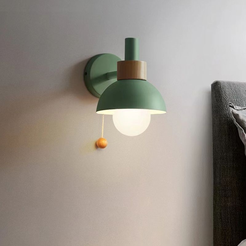 Metal Dome Shape Wall Sconce Modern Style 1 Light Wall Light Fixture