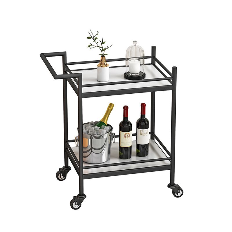 29.53" High Rolling Contemporary Prep Table Stone Prep Table