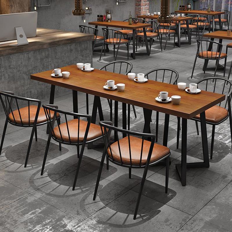 Industrial 1/3/5 Pieces Dining Set Wood Dining Table for Cafe