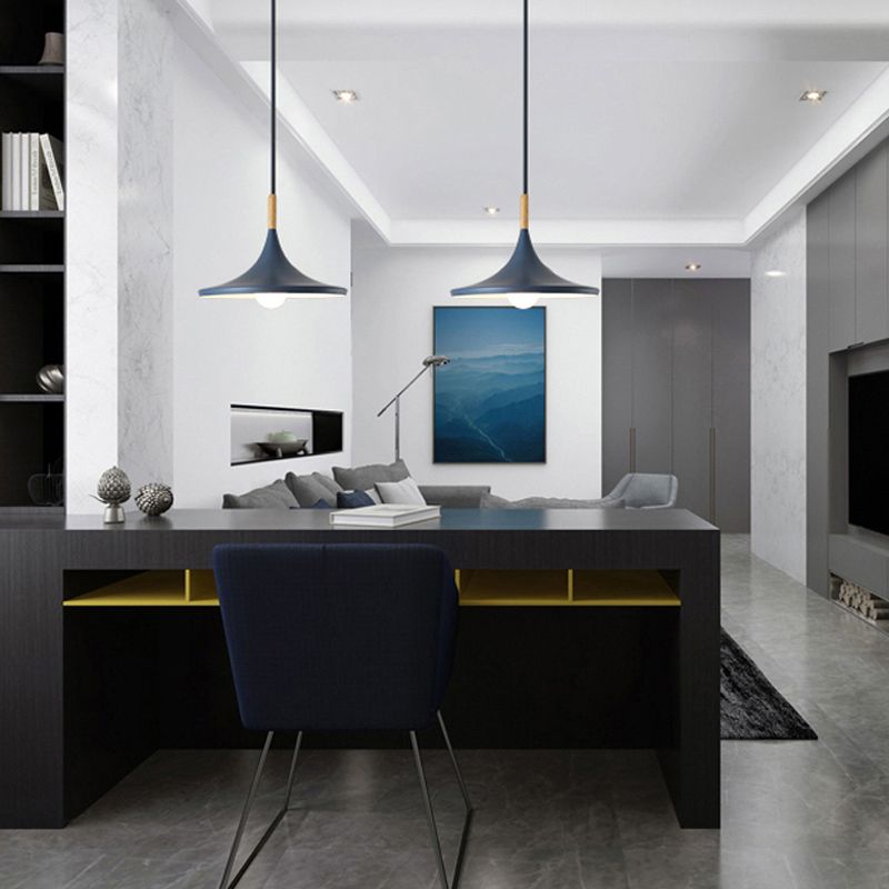 Aluminum 1-Light Pendant Lamp Creative Hanging Fixture for Dining Room