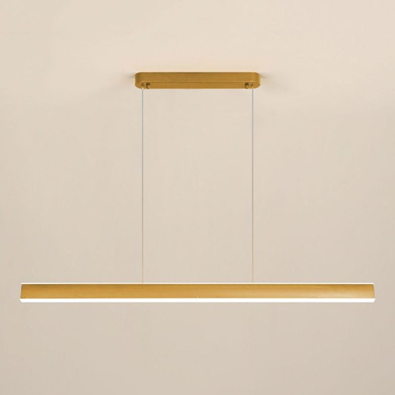 Métal Metal Island Light Strip 2 lumières Pendentif Island LED pour salle à manger