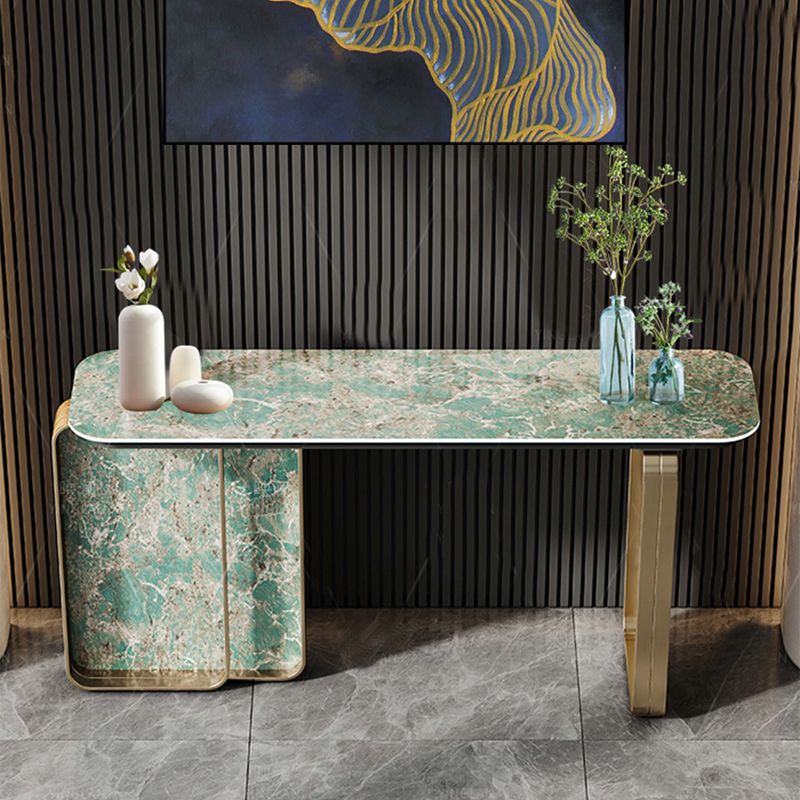14 inch Wide Glam Accent Table Rectangle Shape Console Table for Hall