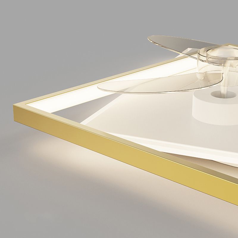 3-Blade Modern LED Ceiling Fan Black/Golden Fan with Light for Room