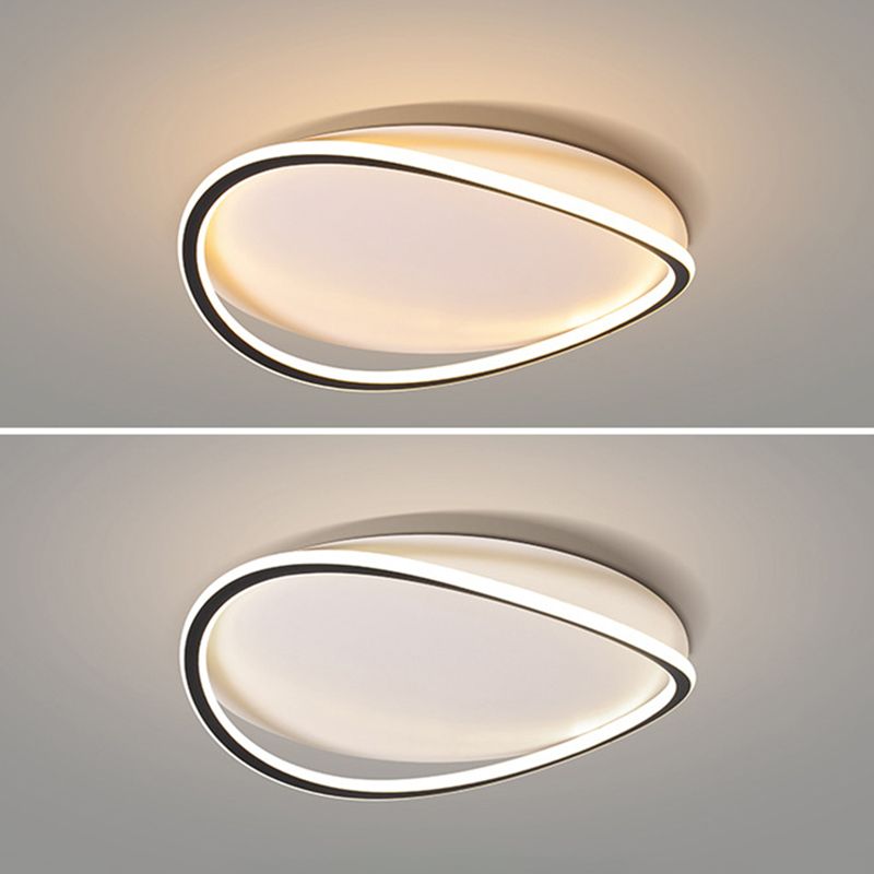 Plafonnier LED artistique moderne, montage circulaire en aluminium avec abat-jour en acrylique