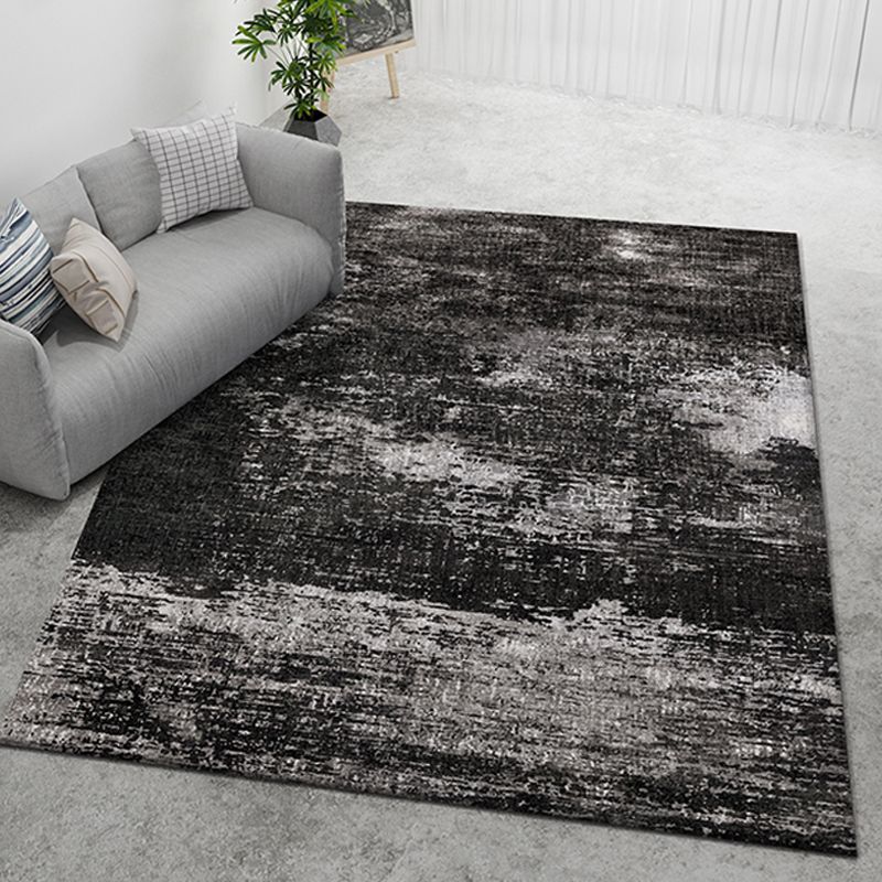 Industrial Rustic Effect Rug Polyester Indoor Carpet Non-Slip Backing Area Rug for Living Room