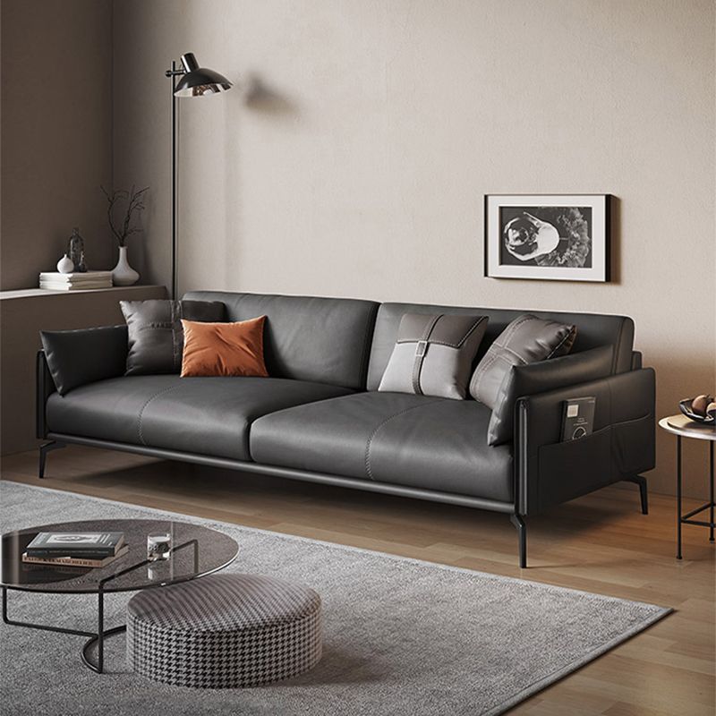 Modern Style Seating with Four Leds Bonus Room Tuxedo Arm Loveseat