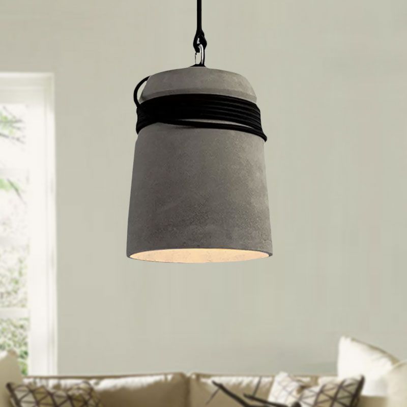 Black/Grey/Beige Finitura Sospensione Assunzione Sospensione Stile Industriale Cemento 1 Tavolo da pranzo Luce Luce a sospensione con corda