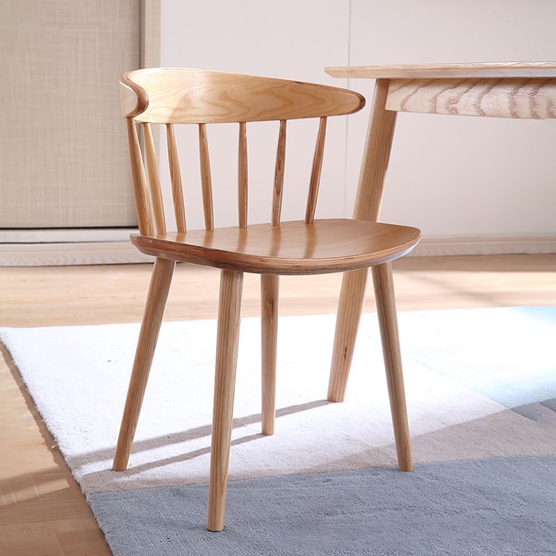 Contemporary Style Dining Wooden Chair Kitchen Wingback Armless Chairs
