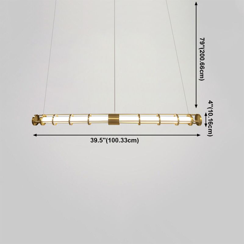 LED Postmodern Island Chandelier Lights Metal Island Lighting for Dining Room