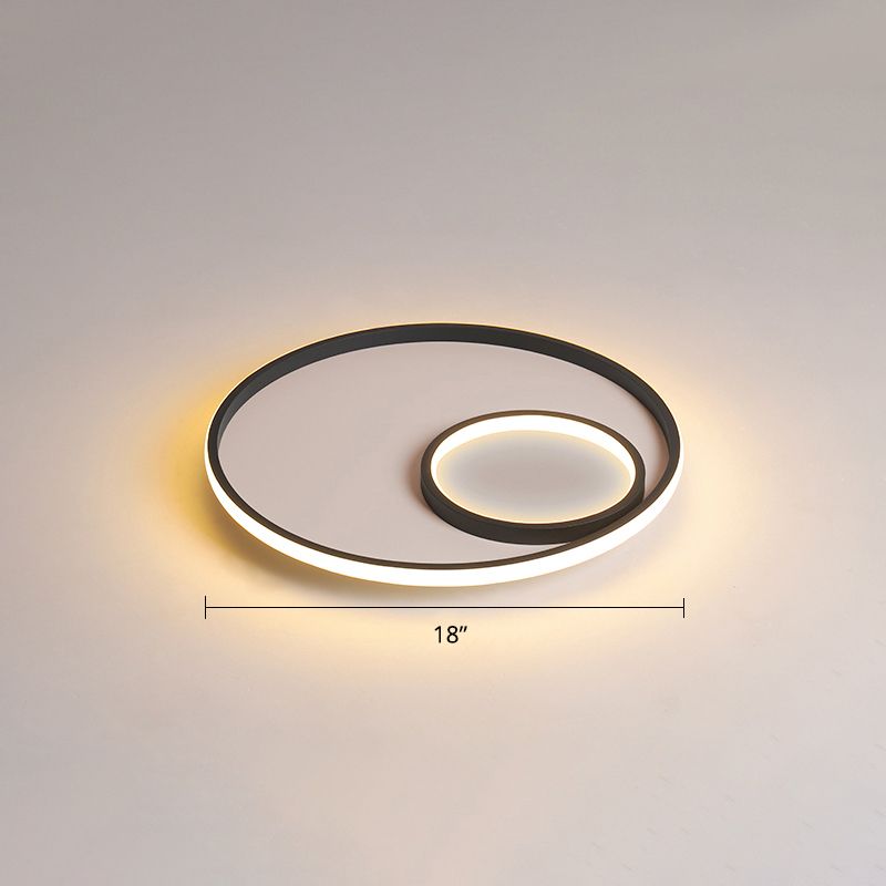 Nordic Halo Deckenleuchte Metall Schlafzimmer LED ultradünne Unterputzleuchte