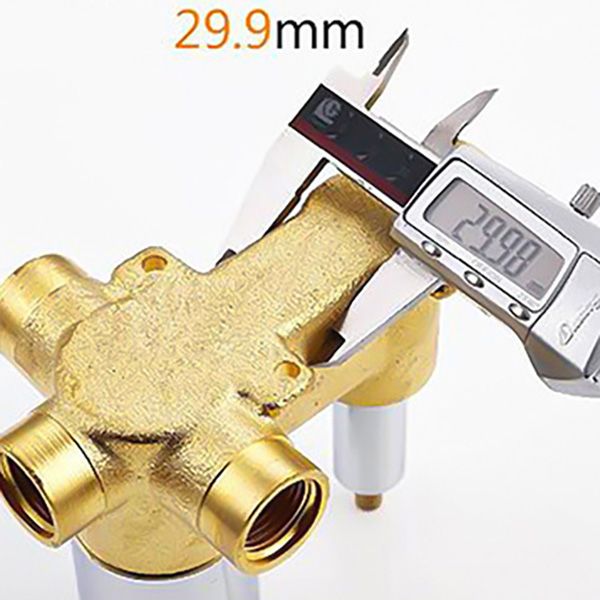 Modern Pressure Balanced Diverter Valve Shower Faucet Metal Shower System on Wall