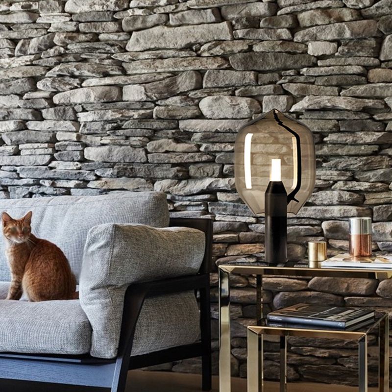 1 lampe de table de nuit géométrique légère les lampes de table en verre de style moderne