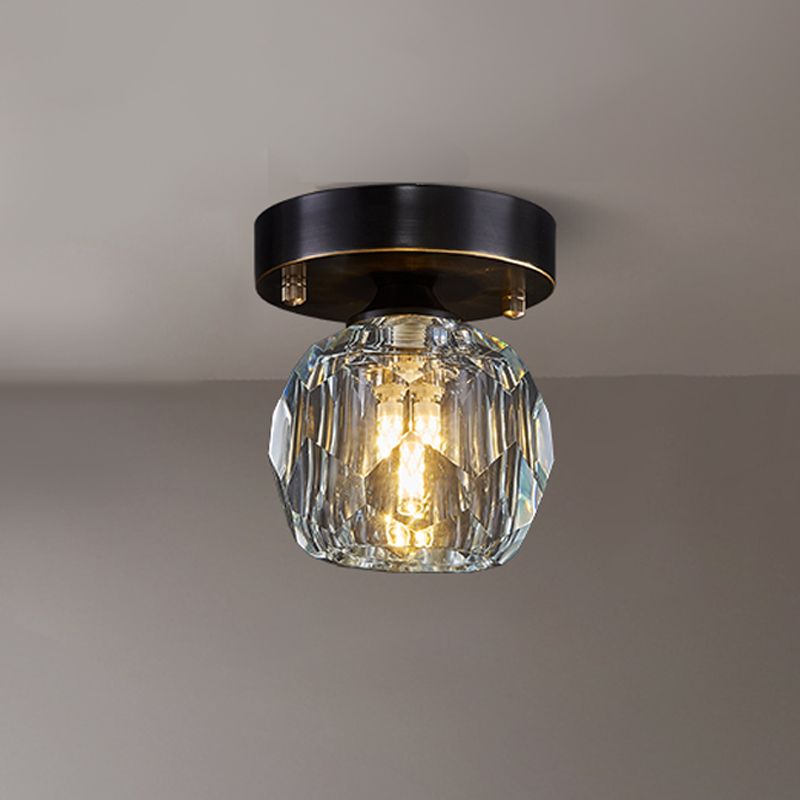 Globe Crystal cerca de la iluminación del techo Accesorio montado en el techo de estilo minimalista
