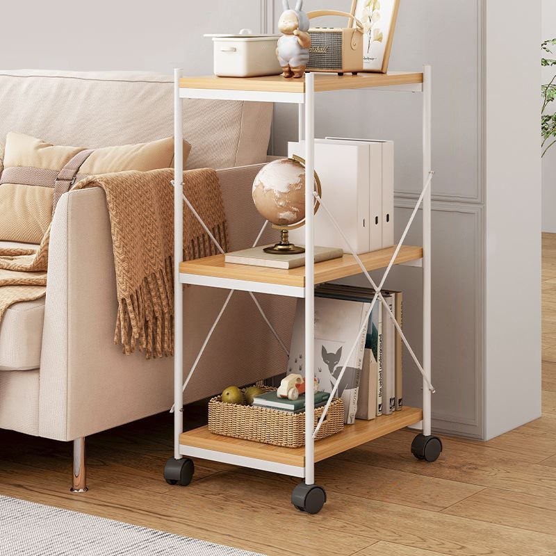 Modern Style Bookshelf Open Back Wood Bookcase for Office Use