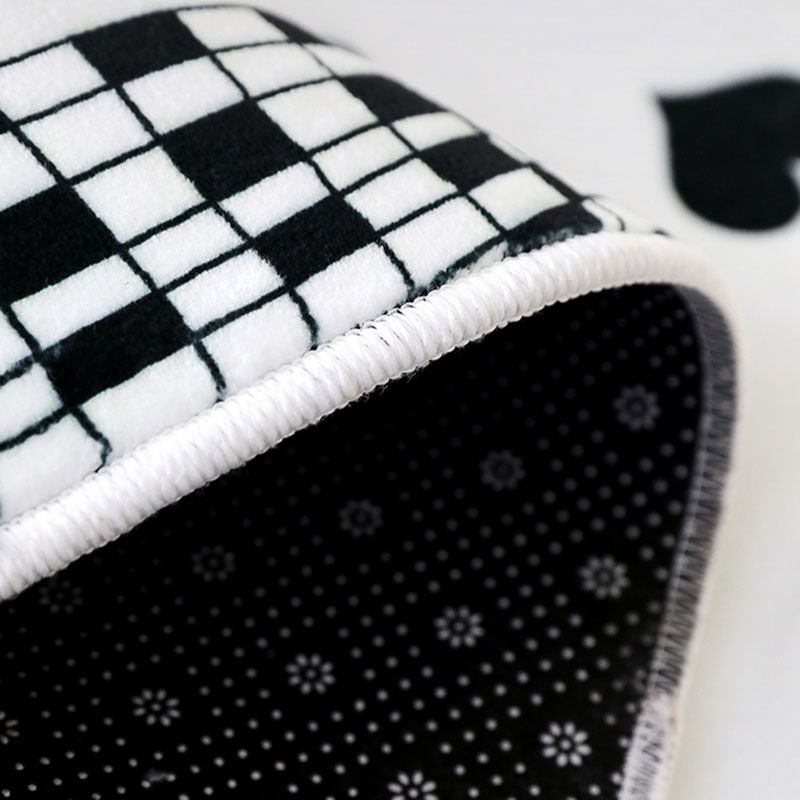 Beige Modern Area Rug Geometric Pattern Polyester Area Carpet Non-Slip Backing Rug for Bedroom