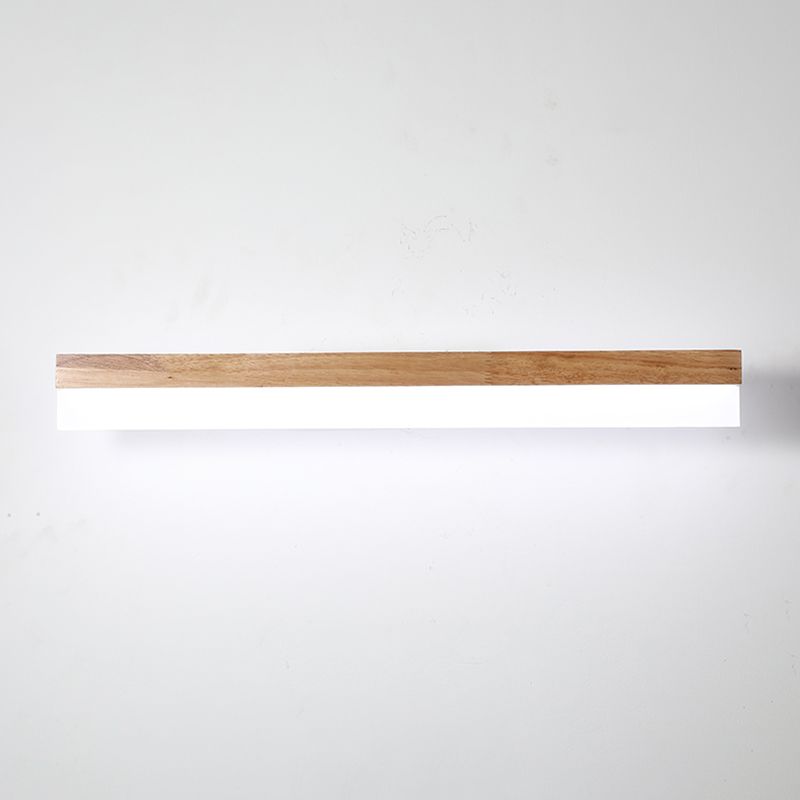 Iluminación de apliques de pared de madera Luz de montaje de pared LED simple para baño