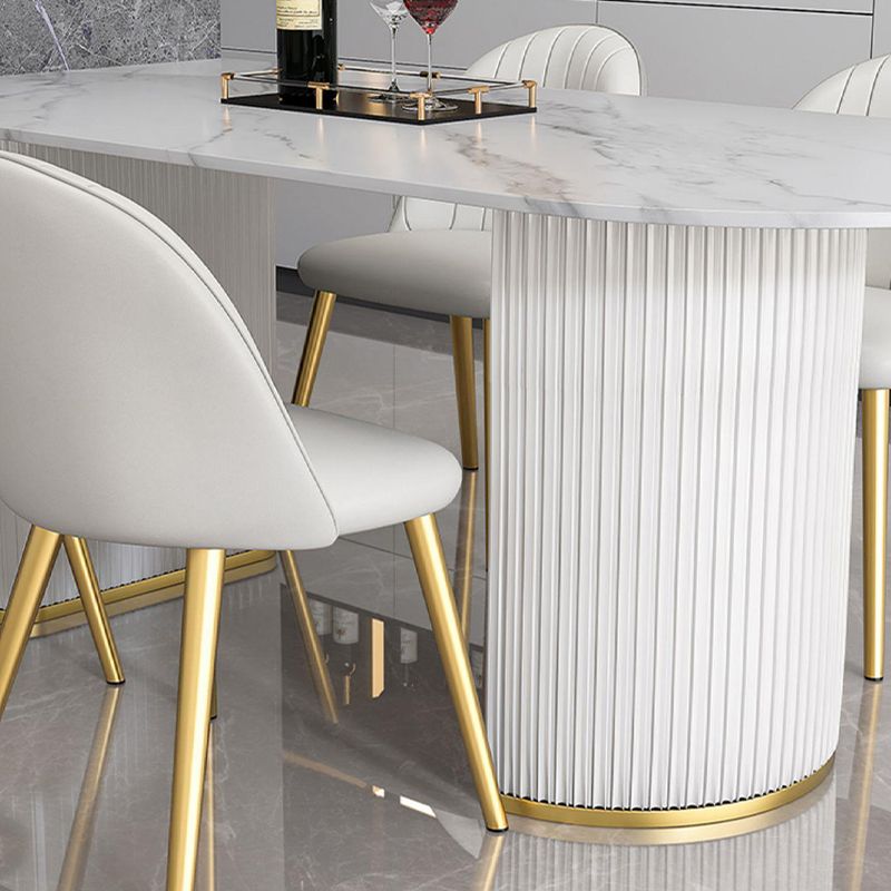Sintered Stone Dining Table White Traditional Luxury Dining Table