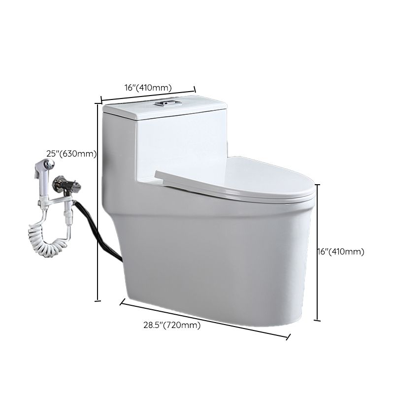 Traditional White Flush Toilet Spray Gun Included Urine Toilet for Bathroom